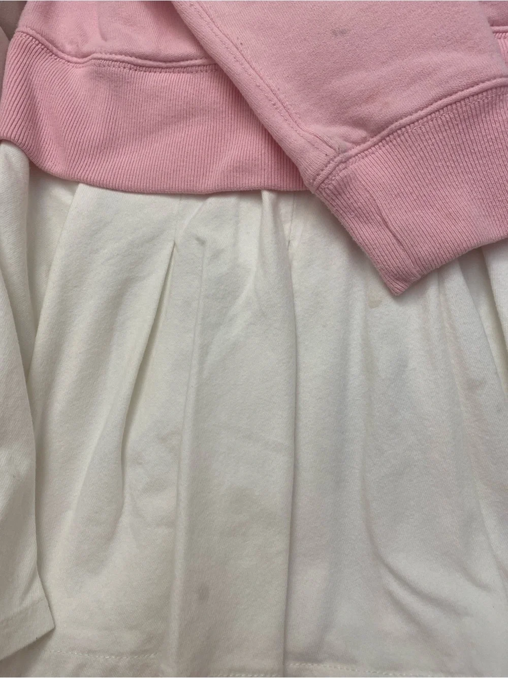 Ralph Lauren Pink Sweatshirt Top with White Attached Skirt